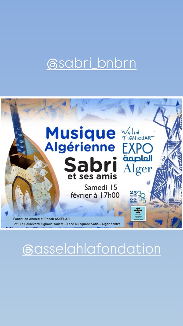 Affiche « Musique algérienne : Sabri et ses amis », samedi 15 février à 17 h