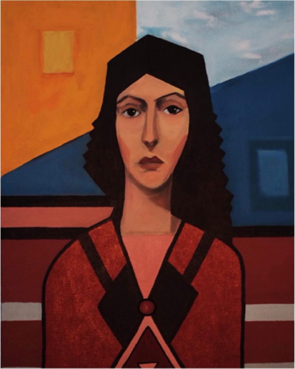 Portrait d'une femme, acrylique sur toile